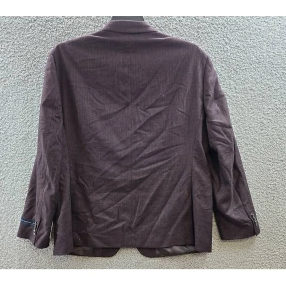 Tommy Hilfiger Modern-Fit Linen Blend Sport Coat Men's 46S Bordeaux Front Button